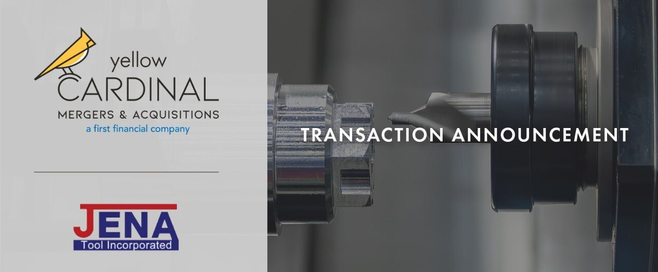 Yellow Cardinal Mergers & Acquisitions and Jena Tool Incorporated logos