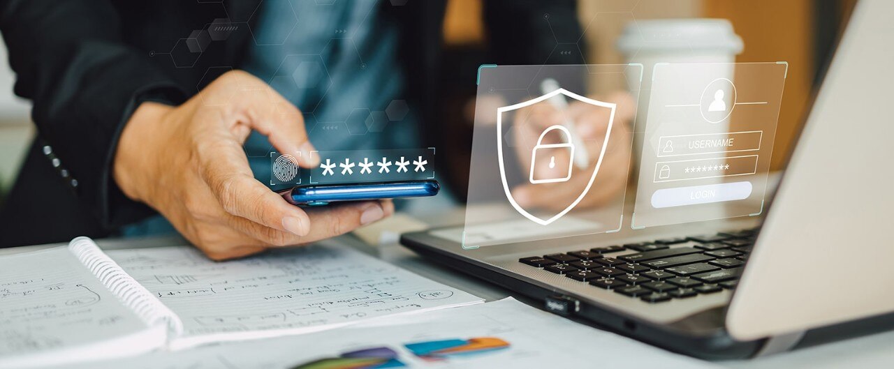 A smartphone with a secure password