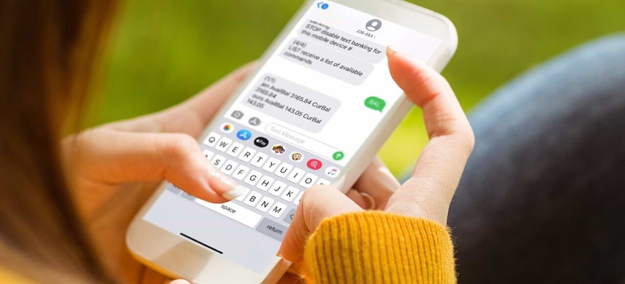 Woman texting on smartphone